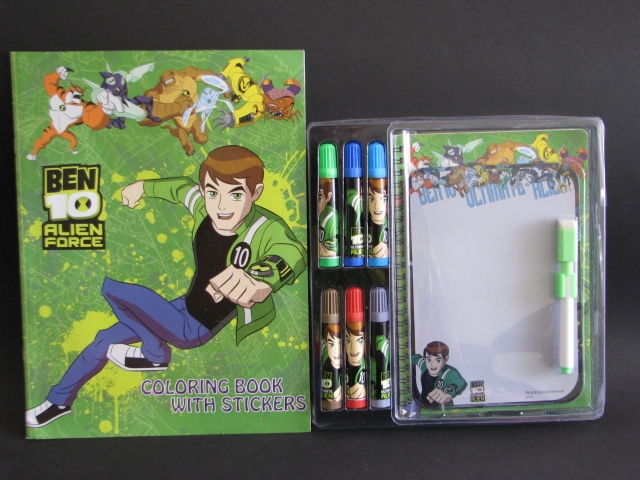 Coloring Set with Magnet Whiteboard - Ben10